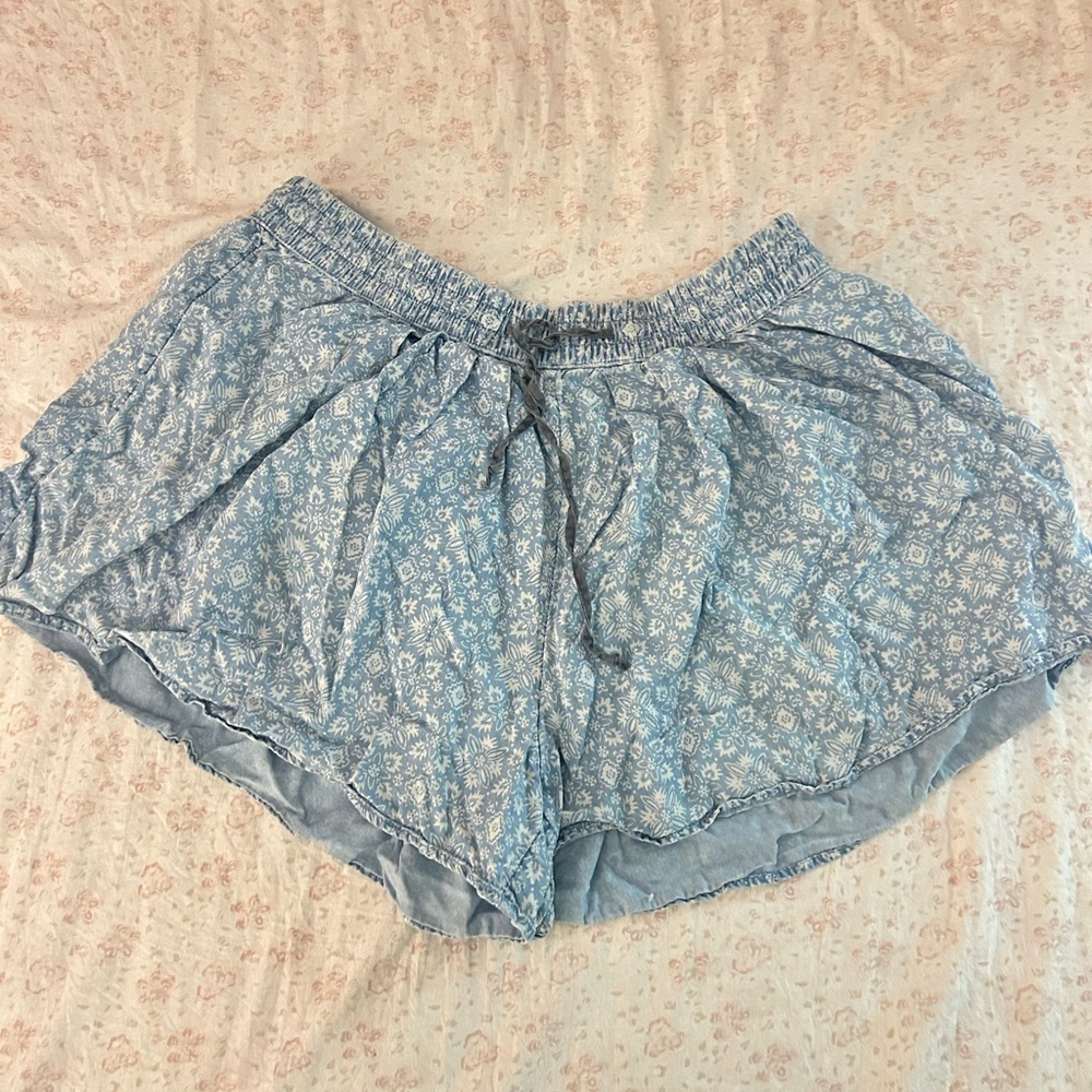 GAP Light Blue Patterned Women Shorts